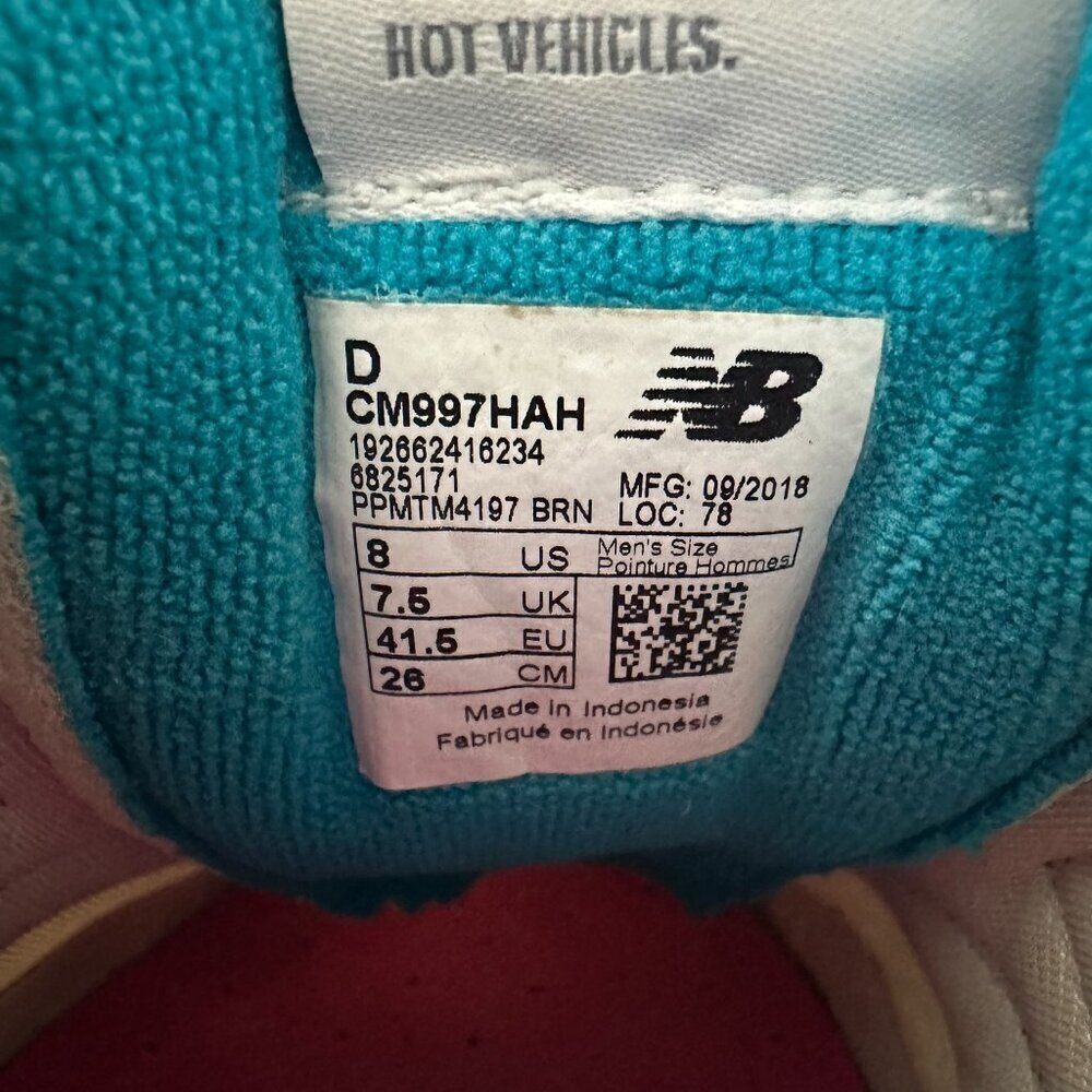 New Balance 997 Castlerock CM997HAH Grey Blue Pink - Picture 3 of 4
